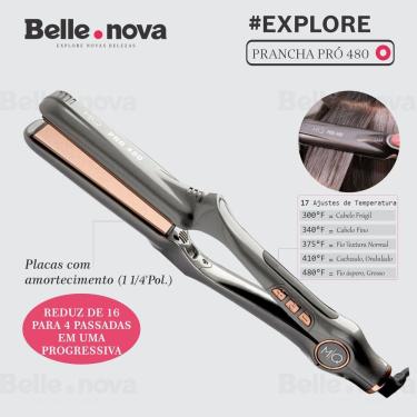 Imagem de Prancha de cabelo Profissional MQ PRO 480º F Chapinha Titanium cinza Bivolt
