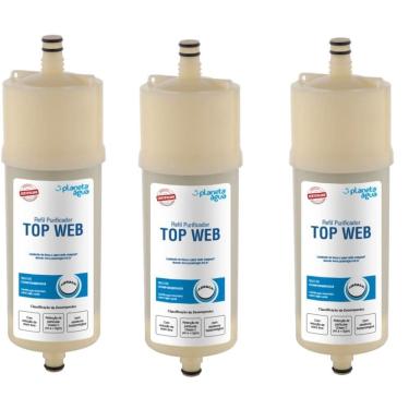 Imagem de KIT 3 Refil Filtro Top Web  Purificadores  Bliss e Hf By Hebe