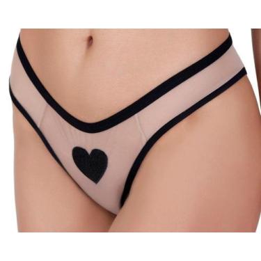 Imagem de Kit 5 Tanga Feminina Lingerie Sexy Tule Bordado Transparente - Boutiqu