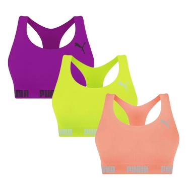 Imagem de Kit 3 Tops Puma Nadador Sem Costura Feminino