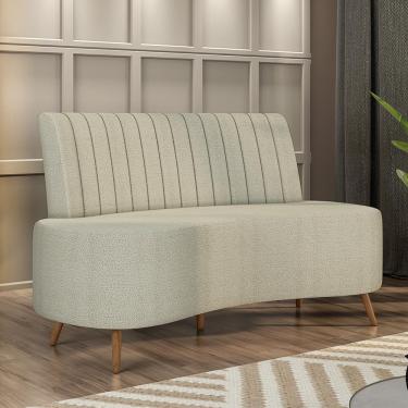 Imagem de Sofá Living Decorativo 2 Lugares 1,60M Katara Bege Bouclê G33 - Gran Belo