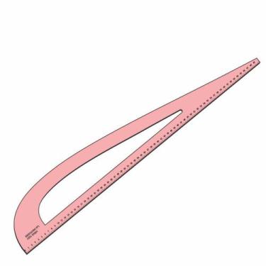 Imagem de Esquadro Numero 1 Alfaiate Régua Costura Cavas N1 Mdf Fenix