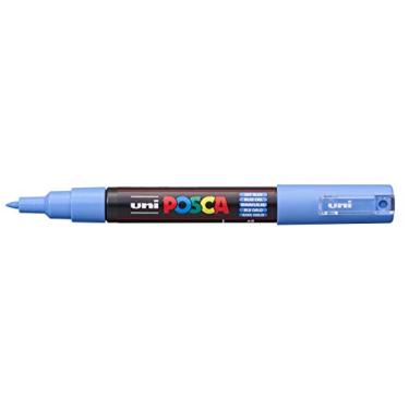Imagem de PC-1 M Caneta Posca Bullet Shapet 0,7mm, Uni-Ball, Sky Blue, Caixa c/6 unidades