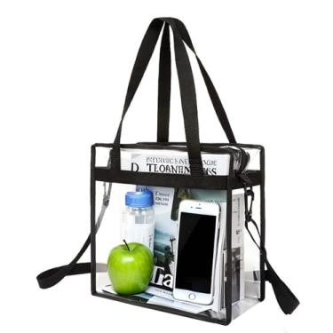 Imagem de Bolsa transparente aprovada pelo estádio transparente com zíper