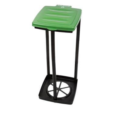 Imagem de KiBcsLic Suporte para saco de lixo Suporte para saco de lixo Decoração versátil para lixeira Organizador para uso doméstico Cozinha Lavanderia Reciclagem, Verde