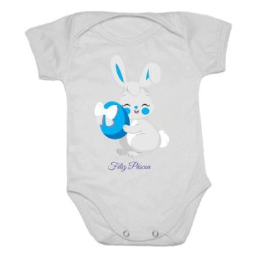 Imagem de Body de Bebê Feliz Páscoa - Vem Bebê, Pascoa02b, P - Manga Longa