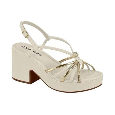 Imagem de Sandália Feminina Moleca Anabela Plataforma Tiras Salto Alto