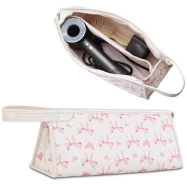 Imagem de GISMTR Estojo de viagem acolchoado compatível com Dyson Airwrap & Shark Flexstyle, bolsa de armazenamento floral de algodão para secador de cabelo e acessórios Dyson, organizador portátil bonito com