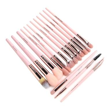 Imagem de Ymiko Kit de Pincéis de Maquiagem Cerdas Macias Alça Ergonômica Portátil Conjunto de Pincéis Cosméticos para Creme