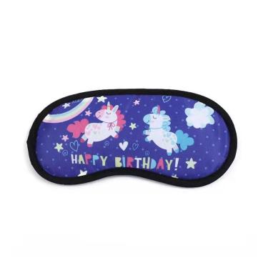 Imagem de Máscara de dormir Unicorn Cartoon Poliéster para crianças e adultos