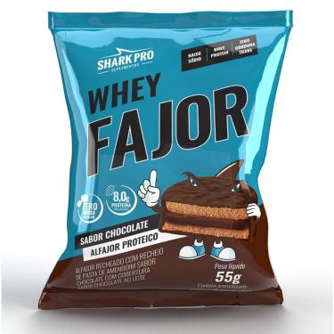 Imagem de Alfajor WheyFajor - 1 Unidades 55g Chocolate - Shark Pro-Unissex