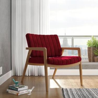 Imagem de Cadeira Poltrona Uxuá Decorativa Sala de Estar Veludo Luxo - Casa Impe