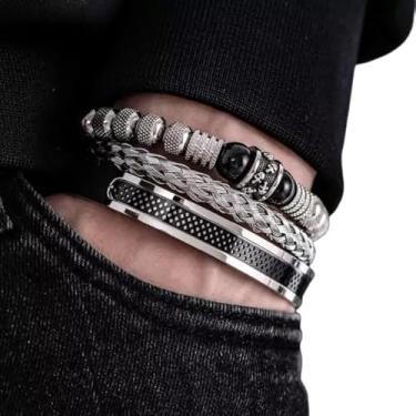 Imagem de Kit de Acessórios Masculinos Roman Skull Black (TAM M - 18,5cm)