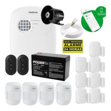 Imagem de Kit Alarme Intelbras Residencial Comercial 11 Sensor Via App
