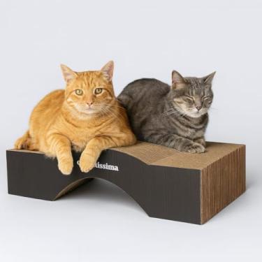 Imagem de Clo Gatissima Arranhador Confort Wave, Arranhador de Papelão para Gatos, Design Curvo, ótimo para gatos grandes