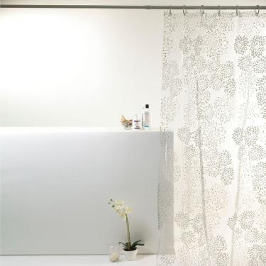 Imagem de Coina Box Pvc Flor Branca 198x180cm - Uzoo Cortina Box Pvc 1.98x1.80m Flor Branca 810366