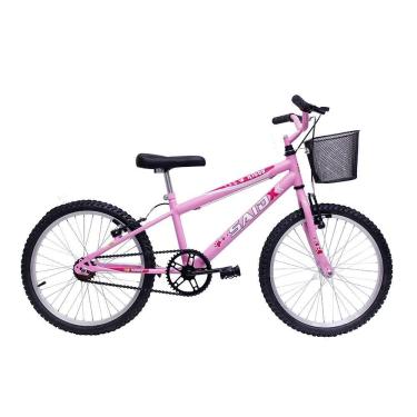 Imagem de Bicicleta Aro 20 Bike Infantil Meninas Feminina Com Cesta Saidx Rosa