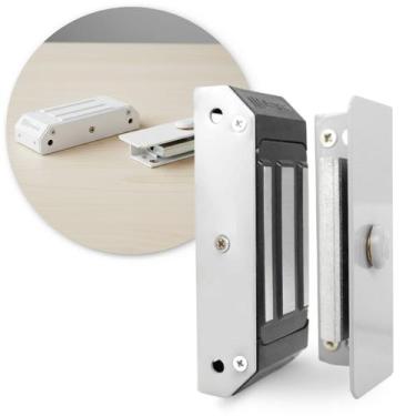 Imagem de Fechadura Eletroimã Magnética Até 60kg De Força Ipec M60 - Ipec, BRANC