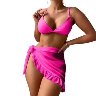 Imagem de Saia Pareô Curta Saída Praia Envelope Babado Tendência Canga - BIAMODA