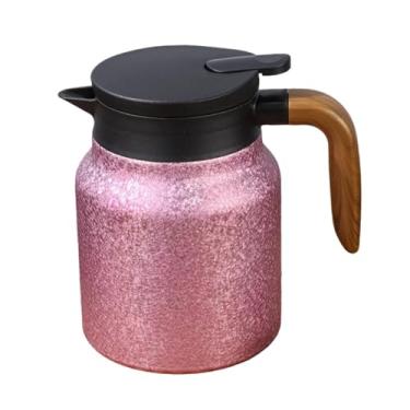Imagem de Baoblaze Garrafa térmica portátil com infusor para água quente, cafeteira e chaleira, ideal para cozinha, escritório e restaurantes, Rosa