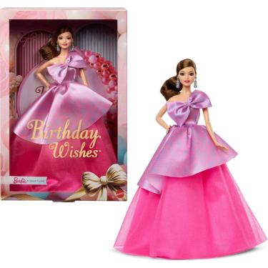 Imagem de Boneca moderna Barbie Signature Birthday Wishes Satiny Dress