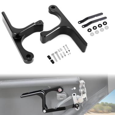 Imagem de CYOOYC Puxadores de porta de alumínio para Can-Am Maverick X3/X3 Max X DS RS Turbo R R 2016-2025, travas revestidas com pó preto, 2 peças (4 portas requerem 2 conjuntos)