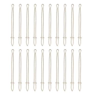 Imagem de Conjunto de 20 peças de metal com cordão, passador elástico, ferramenta de corda com cordão para costura faça você mesmo, moletons com capuz, jaquetas, bolsas, calções de banho, cadarços com capuz