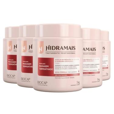 Imagem de Kit 5 Creme Para Massagem Corporal Termoativado 1kg - Hidramais