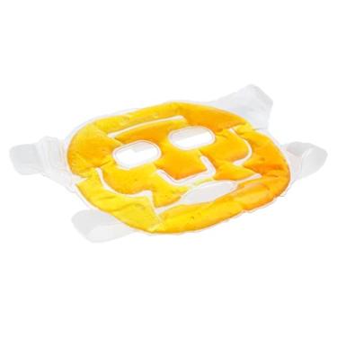 Imagem de barenx Máscara facial de contas de gel reutilizáveis quente/frias com forro de pelúcia macia para cuidados com a pele do rosto, sono, inchaço, enxaqueca, dores de cabeça, alívio do estresse