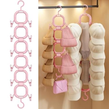 Imagem de Organizador de chapéus para bonés de beisebol, suporte de chapéu para organização de espaço pequeno para parede e cloeset, suporte de chapéu de cabide comporta até 16 chapéus para porta de armário e