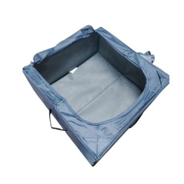 Imagem de Caixa Organizadora com Zíper Cor Cinza – Armazenamento Prático, Dobrável e Protegido para Roupas, Brinquedos e Documentos