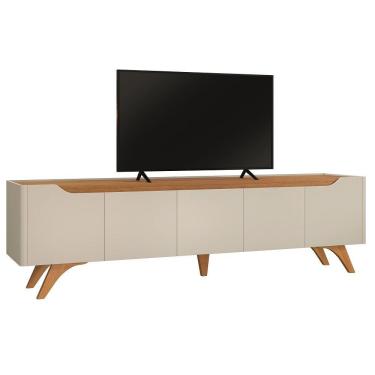 Imagem de Rack Grecia 4 Portas E 1 Gaveta Mavaular Off White/naturale