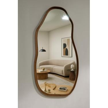 Imagem de Espelho Petras Orgânico Amadeirado Grande