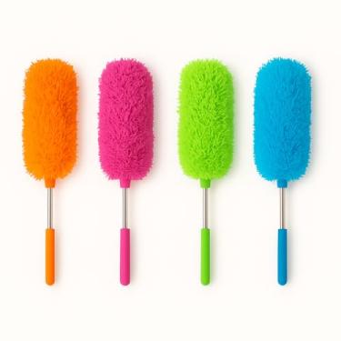 Imagem de Espanador de Pó e Cabo Extensível, 3 Cores disponíveis, em Poliéster - Vendido por Unidade (Laranja)