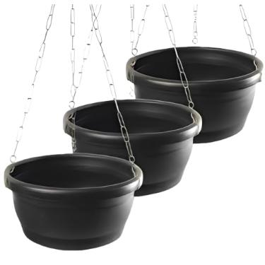 Imagem de Vasos 21 com Corrente 44cm Dourada para Plantas pendentes 2,4 lts vasos para plantas para Varanda, Jardim Vertical e Decoração de Interiores