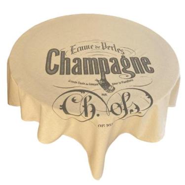 Imagem de Toalha Mesa Quadrada 4 Lugares 160X160Cm Champagne Linho - Magnolia St