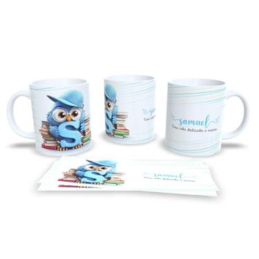 Imagem de Caneca Personalizada Professor com Coruja, Cerâmica Branca, Design Educacional, Uma Vida Dedicada a Ensinar (s)