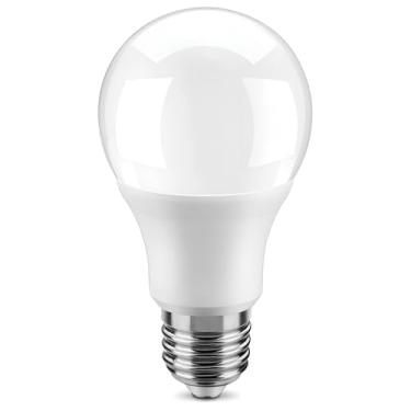 Imagem de Lâmpada LED Bulbo E27, 12W Luz Branca Fria 6500K, 200° Ângulo de Iluminação, 25000h Vida Útil, Material Plástico e Vidro, 11cm x 6cm