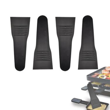 Imagem de Espátula Raclette para panelas antiaderentes | Utensílios de cozinha e gadgets - Ótimo utensílio de cozinha para cozinhar e decorar (conjunto de 4)