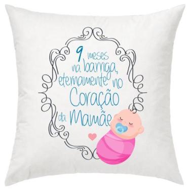 Imagem de Almofada Decorativa Menina 9 Meses Na Barriga 30 X 30 Cm - Evangelize