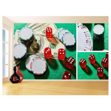 Imagem de Papel De Parede 3D Salão De Jogos Cartas Poker 3,5M Jcs93 - Você Decor