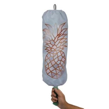 Imagem de Puxa Saco Tecido Abacaxi Dispenser Porta Sacolas Divertido - Novadecor