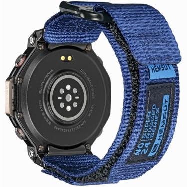 Imagem de SMITHA Pulseiras de relógio compatíveis com Huami Amazfit T-Rex 3 e T-Rex 3 PRO, pulseira esportiva de nylon super resistente para T rex 3 e T rex 3 PRO, pulseira de substituição militar masculina
