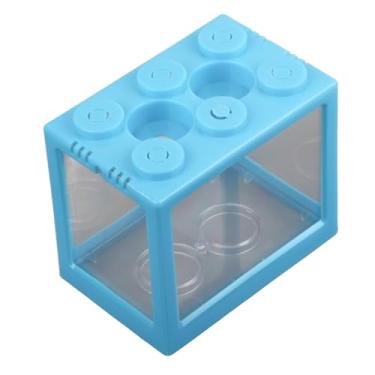 Imagem de aqxreight Peixes Acrílicos Compactos para Betta e Design Elegante de Camarão Seguro e Conveniente para Qualquer Animal de Estimação (Azul)