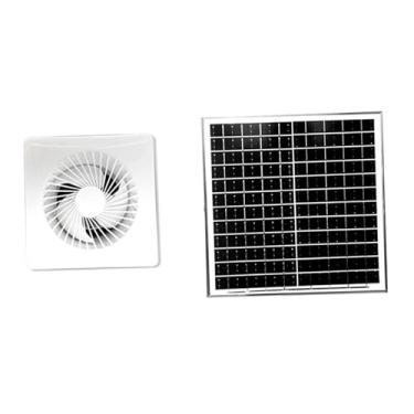 Imagem de WeiLaiKeQi Ventilador de exaustão de teto movido a energia solar, operação silenciosa e eficiente, acessórios profissionais de 12 V para estufa de galinheiro, White 8 Inch