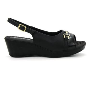 Imagem de Sandalia Piccadilly 540405 Joanete Esporão Leve Feminino, 36, Preto, P