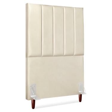 Imagem de Cabeceira Solteiro 90 Cm Com Frame Carla Corino Bege Artte Bege