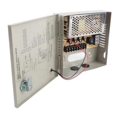 Imagem de KIMISS Fonte de Alimentação CCTV 12V de 4 Canais Com Fusível 3A e Trava de Caixa de Metal para Circuito Fechado de TV - Solução de Energia Segura, Confiável e Versátil para Sistemas de Vigilância
