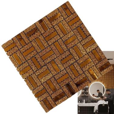 Imagem de Pastilha Vidro Adesiva Parede Autocolante Banheiro Cozinha Quarto Sala Barbearia Salao Beleza Decoraçao Obra Reforma