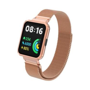 Imagem de Pulseira De Metal Com Protetor De Quadro Para Xiaomi Redmi Watch 2 Lit
